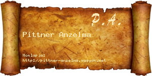 Pittner Anzelma névjegykártya